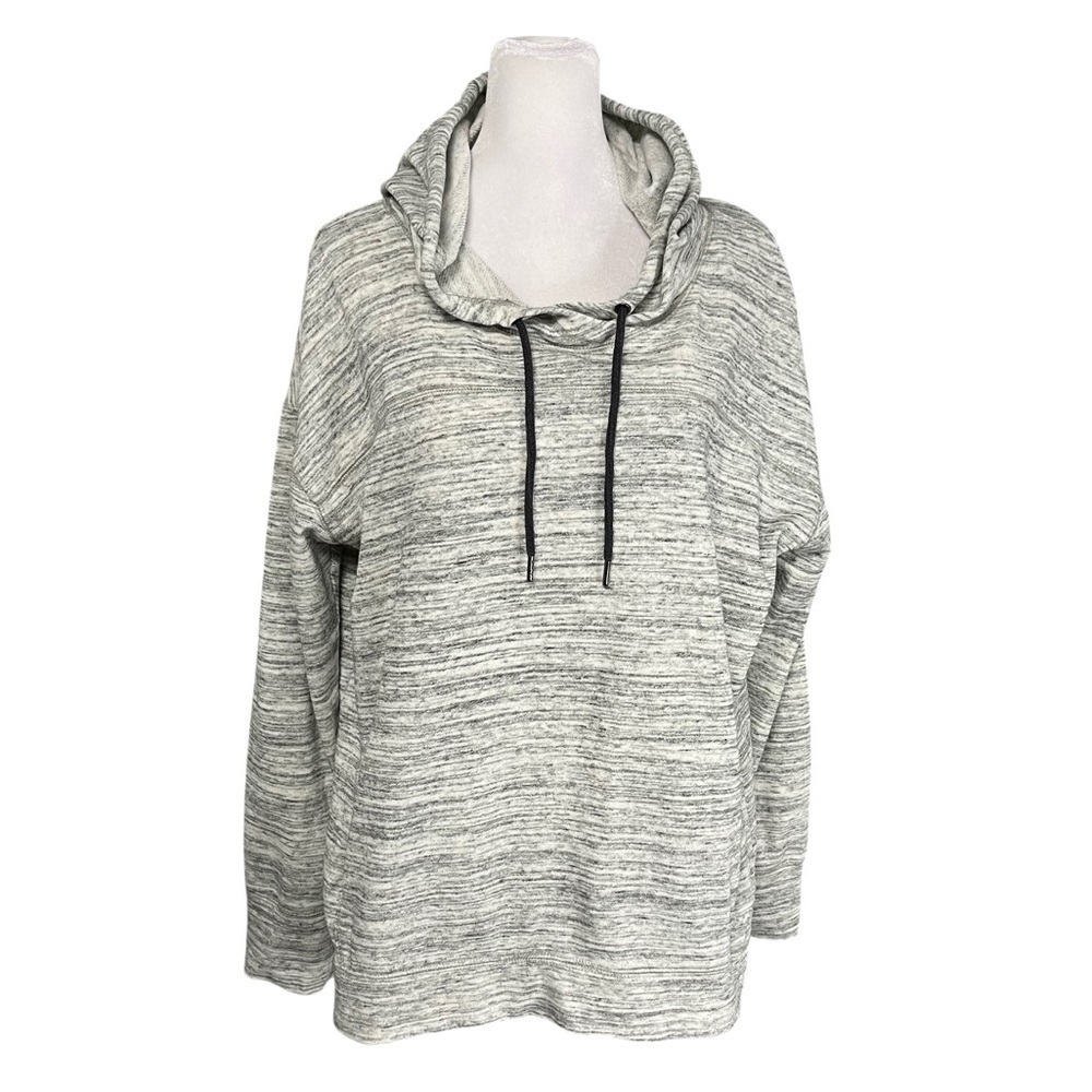 Reebok Women’s Heather Gray Hooded Sweatshirt Large